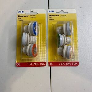 NWT - Bussmann Fuses Time Delayed - 2 packages - 125v AC Plug Fuse -